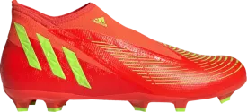 Adidas Predator Edge.3 Laceless FG 'Game Data Pack' Cleats, Red