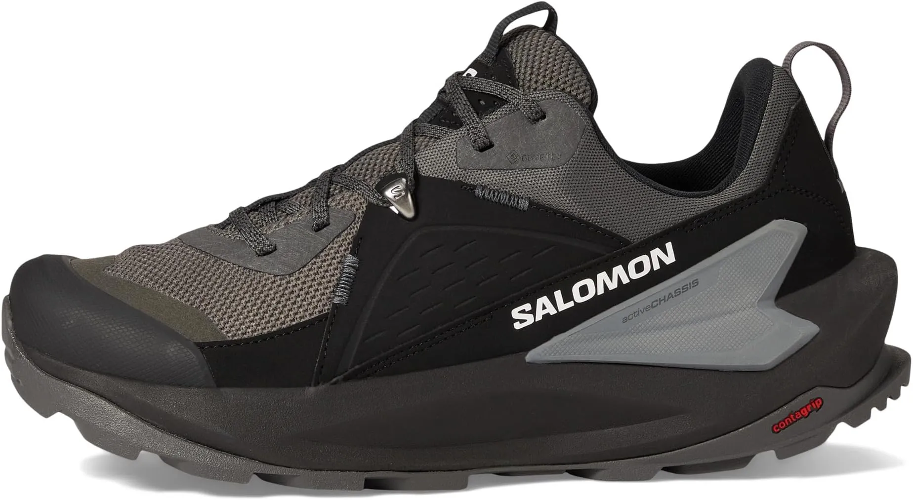 Elixir GORE-TEX Salomon Hiking Shoes, Black/Magnet/Quiet Shade